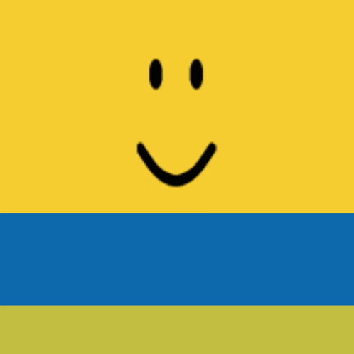 a yellow and blue background with a smiley face