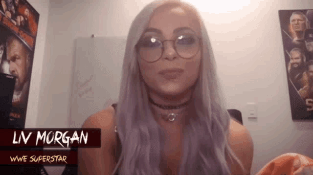 a woman with the name liv morgan on her shirt