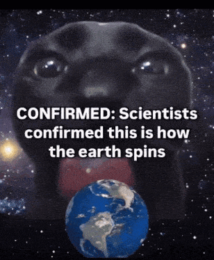 a black cat is sticking its tongue out in front of a globe