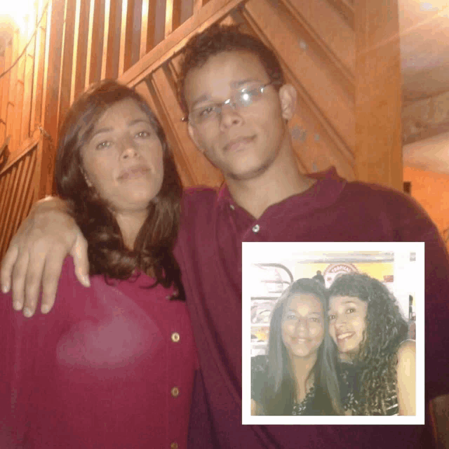 a man and woman are posing for a picture together