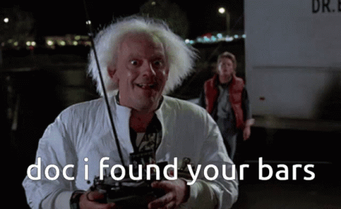 Back To The Future Doc I Found Your Bars GIF - Back To The Future Doc I Found Your Bars Stopped GIFs