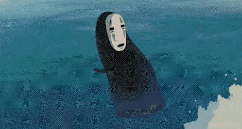 a pixel art of a faceless character with the word feels underneath