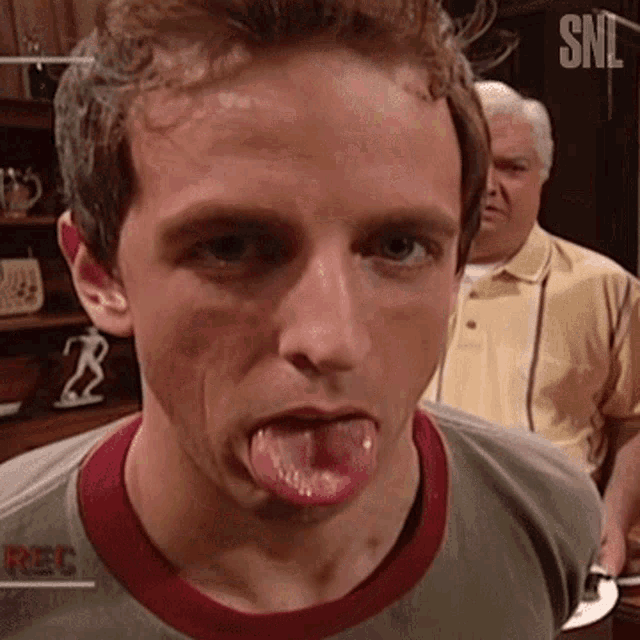 Licking Seth Meyers GIF - Licking Seth Meyers Saturday Night Live GIFs