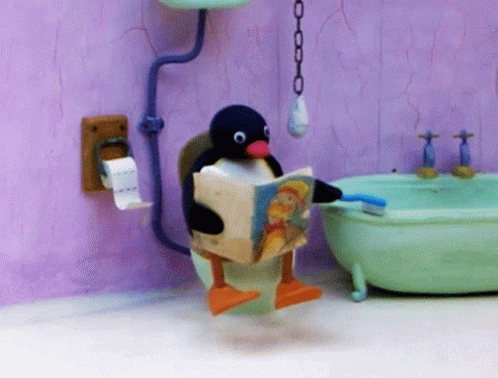 Pingu Penguin GIF - Pingu Penguin On Toilet GIFs