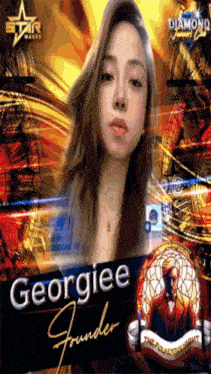 a woman named georgiee is on a poster