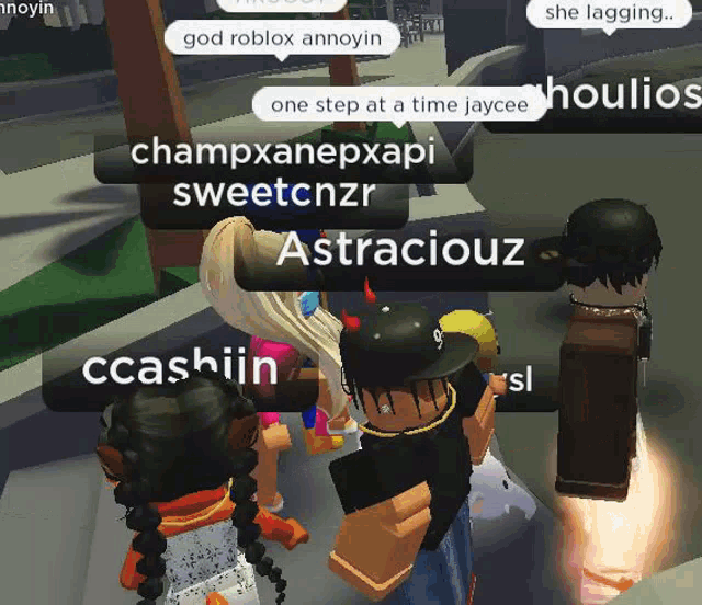 a group of people are playing a video game and one of them is named astraciouz