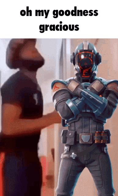 The Visitor Fortnite Oh My Goodness Gracious Meme GIF - The Visitor Fortnite Oh My Goodness Gracious Meme GIFs