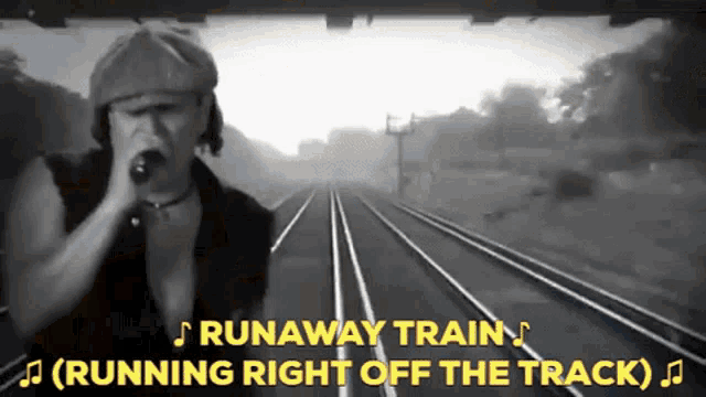 Ac Dc Runaway Train GIF - Ac Dc Runaway Train Running Right Off The Track GIFs