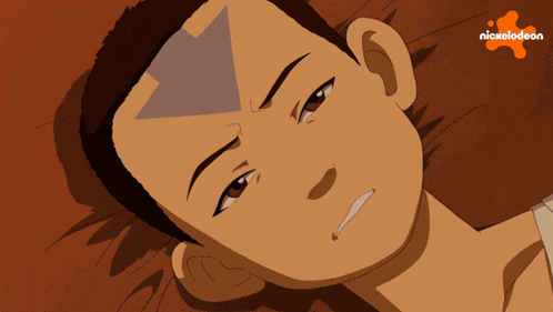 a cartoon of a boy with a triangle on his forehead is sponsored by nickelodeon
