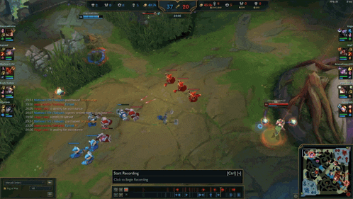 a league of legends game is being played and the score is 37 21
