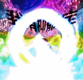 a colorful painting with the word animal written in black