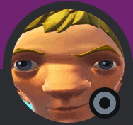 a close up of a cartoon character 's face with a black circle around it