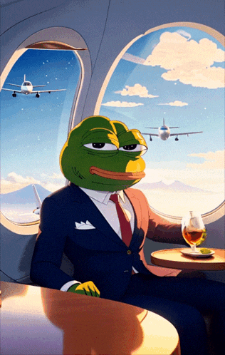 a cartoon of a frog in a suit and tie