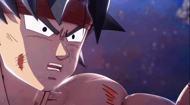 a close up of a cartoon character 's face with a purple background