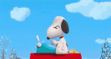 a picture of snoopy and woodstock sitting on a red car with the words " it was a dark and stormy night "