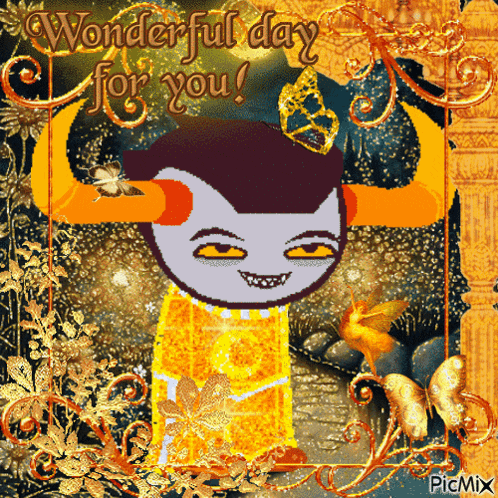 a picture of a troll with the words wonderful day for you written on it