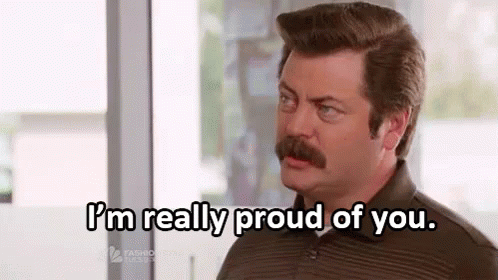 I'M Really Pround Of You GIF - Parks And Rec Ron Swanson Congrats GIFs
