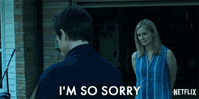 a netflix ad shows a man and a woman standing in front of a garage door