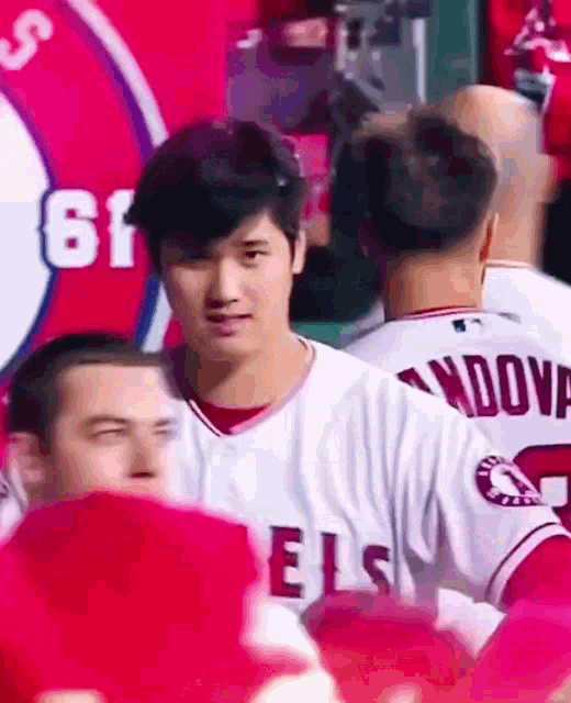 a baseball player wearing a jersey that says andova