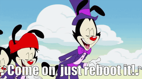 Animaniacs Reboot GIF - Animaniacs Reboot Come On Just Reboot It GIFs