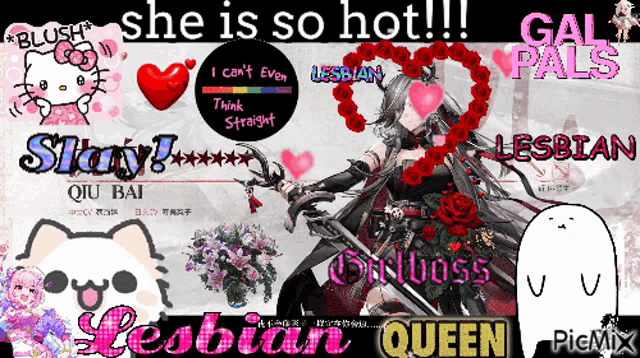a poster that says she is so hot with a picture of a girl