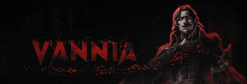 a poster of a vampire with the name vannia written in red