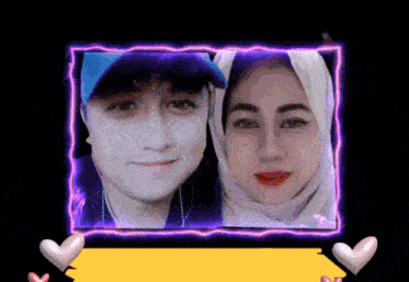 a picture of a man and a woman in a frame
