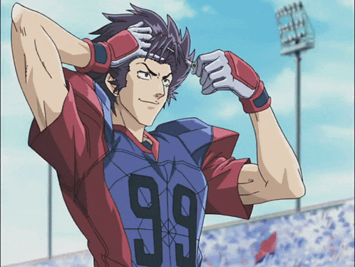 a man in a football uniform with the number 99 on his chest