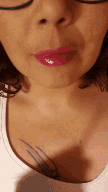 Red Lips Selfie GIF