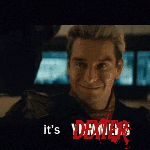 a sign that says it 's dexter 's in red letters