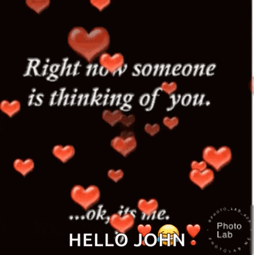 a black background with red hearts that say right now someone is thinking of you