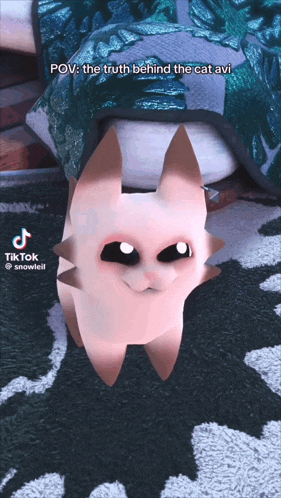 a tik tok video of a cat with the caption " the truth behind the catavi "
