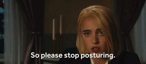 Margaret Qualley Stop GIF - Margaret Qualley Stop Embarrassing Yourself GIFs