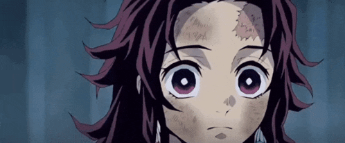 a close up of a cartoon character 's face with a scar on it
