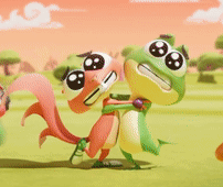 Kaeloo Frog GIF - Kaeloo Frog Squirrel GIFs