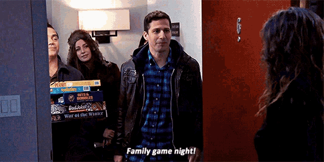 Brooklyn Nine Nine Family Game Night GIF - Brooklyn Nine Nine Family Game Night Game Night GIFs