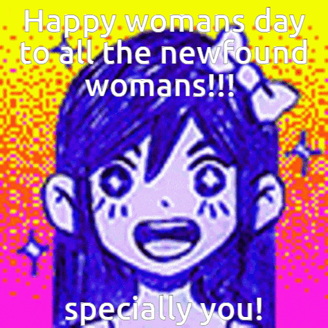 a drawing of a girl with the words happy women 's day to all the newfound womens