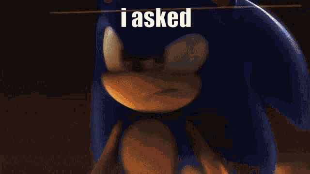 I Asked Sonic GIF - I Asked Sonic Sonic The Hedgehog GIFs