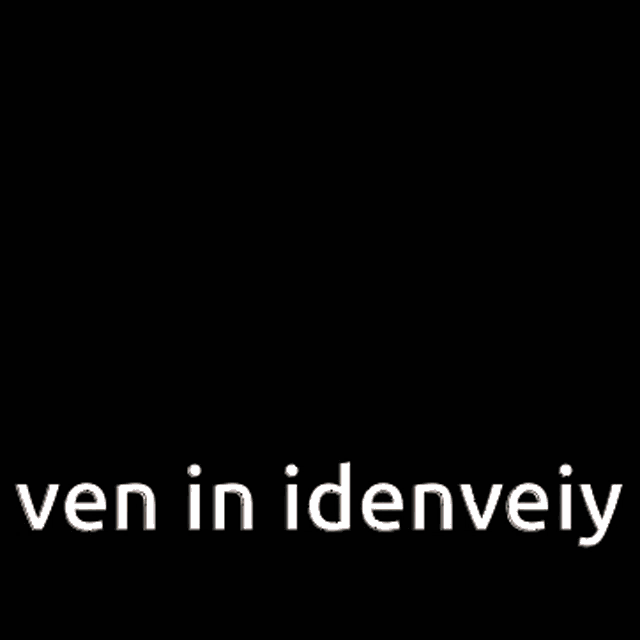 a man with glasses and the words ven in identveiy on the bottom