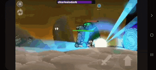 a screenshot of a video game on a cell phone with the name kharbalodark on the screen