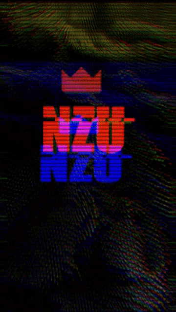 a glitch effect with the word eae on a dark background .