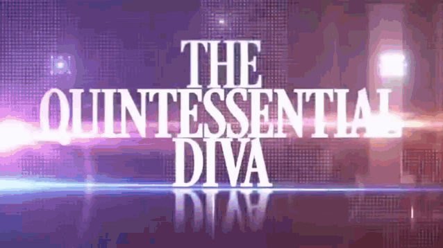 a purple background with the words " the quintessential diva " on it