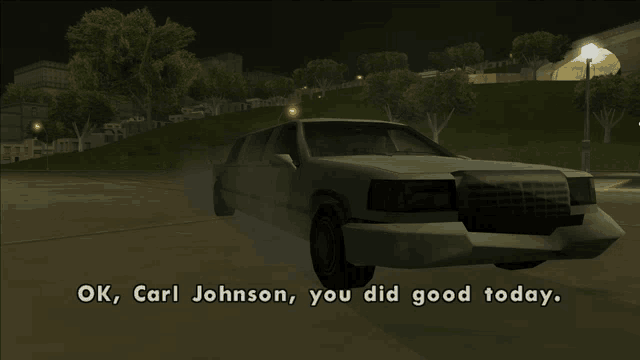 a screenshot of a video game says ok carl johnson