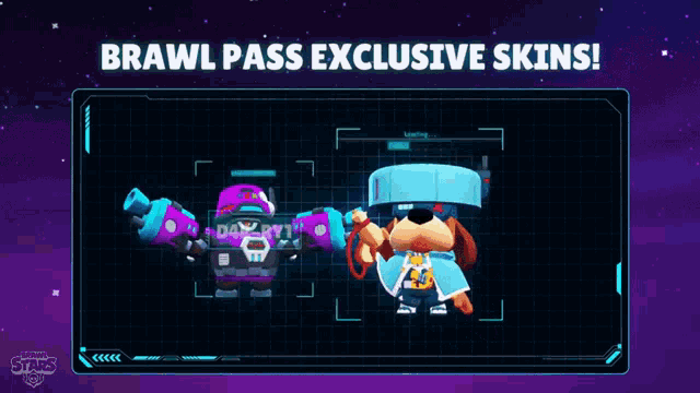 an advertisement for brawl pass exclusive skins with ronin ruffs on it