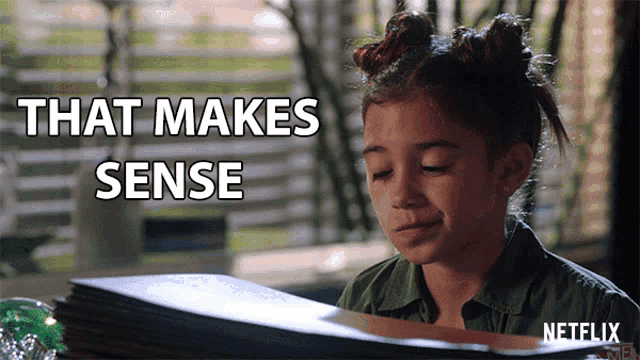 a netflix ad with a girl looking at a menu