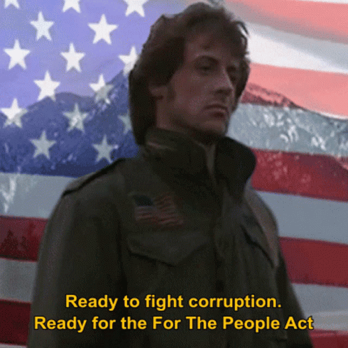 Ready To Fight Corruption Ready For The For The People People Act GIF - Ready To Fight Corruption Ready For The For The People People Act Rambo GIFs