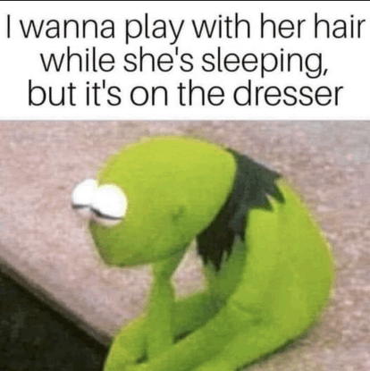 Kermit Meme Frog Meme GIF - Kermit Meme Frog Meme Hair Funny Meme GIFs