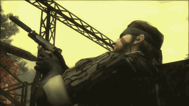Metal Gear Snake GIF - Metal Gear Snake Revolver GIFs