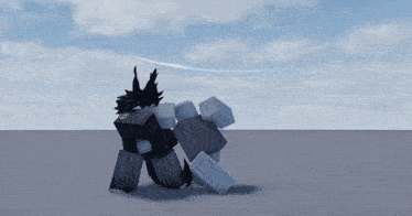 a cartoon character is standing next to another cartoon character in a field .