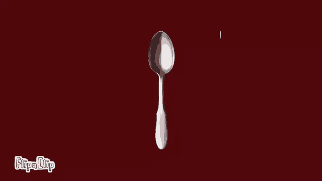 a spoon on a red background with the words " coming spoon "